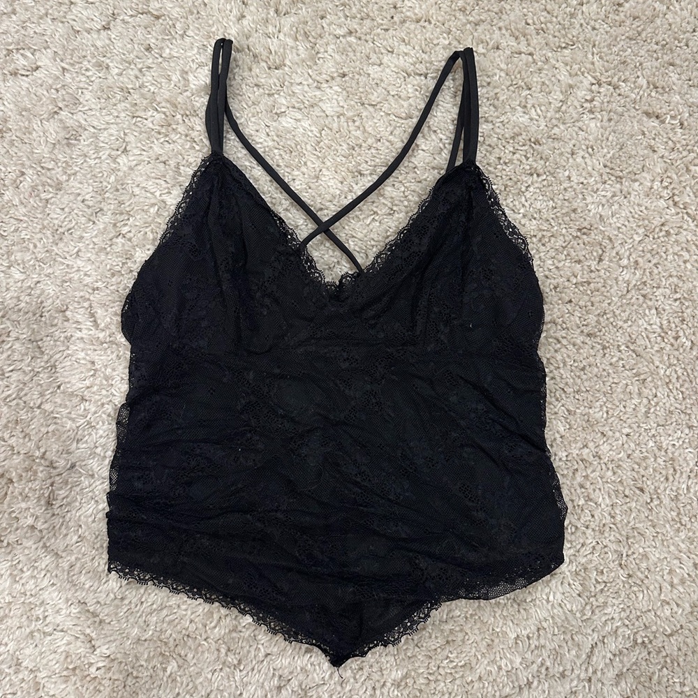 Garage (G Édition) Black Lace Tank Top